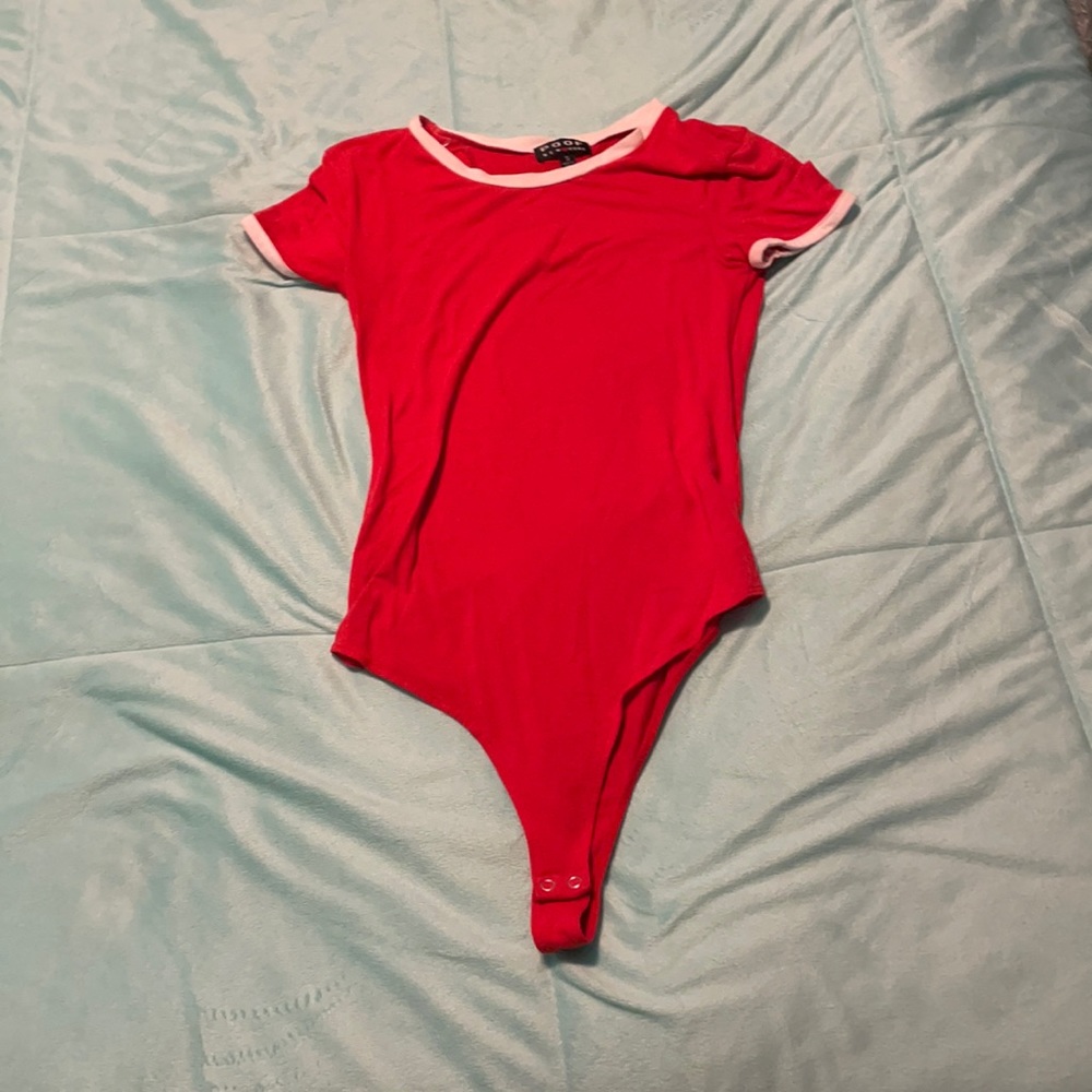 red with a white collar, very bright!